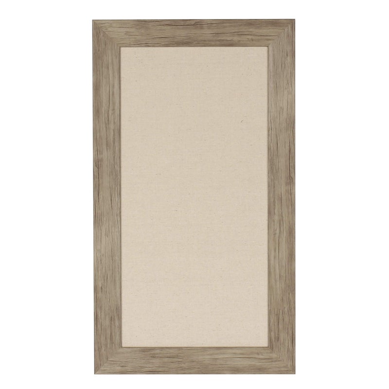 DesignOvation Beatrice Framed Linen Fabric Pinboard, 13x23, Rustic Brown - Image 3
